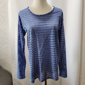 Insect shield long sleeve blue striped shirt